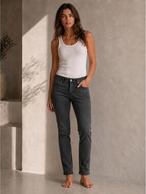 Jacob Cohen J711 Slim Jean Dark Charcoal Black Women Size 26 | NWT